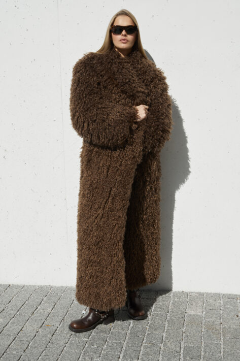 Futro Aspen Long Brown